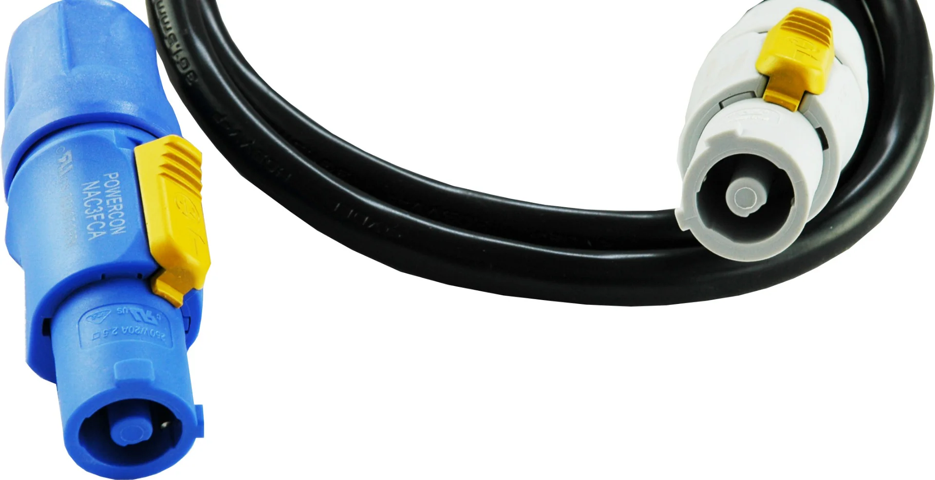 1m PowerCON Neutrik NAC3FCA [blue] to PowerCON  NAC3FCB [grey] Link Cable. 1.5 x 3-core cable - Image 2