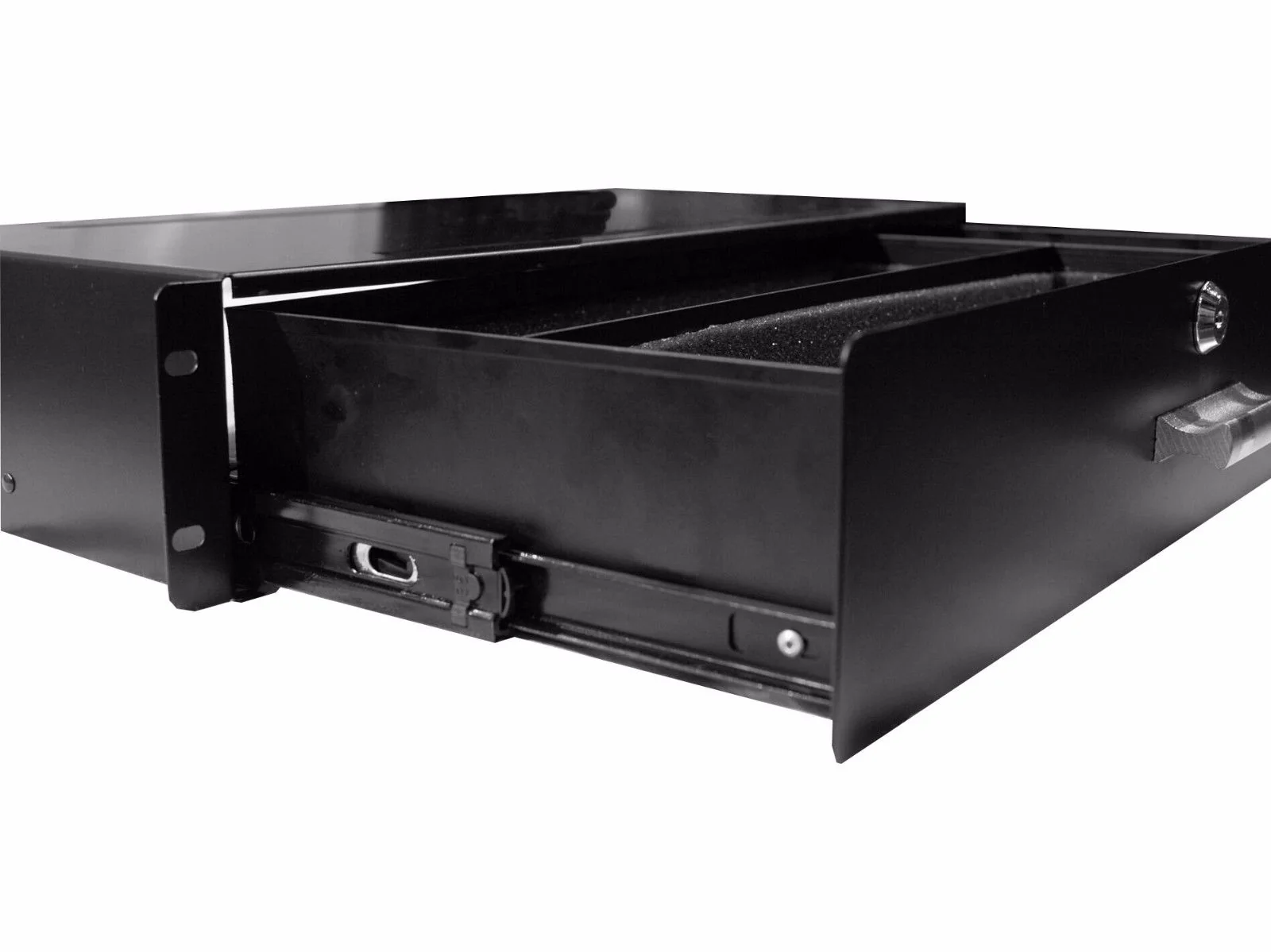 2RU 240mm deep 19" rack mountable shallow draw, black - Image 3