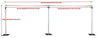 3m x 8.4m Pipe and Drape support system adjustable backdrop photography stand - Image 3
