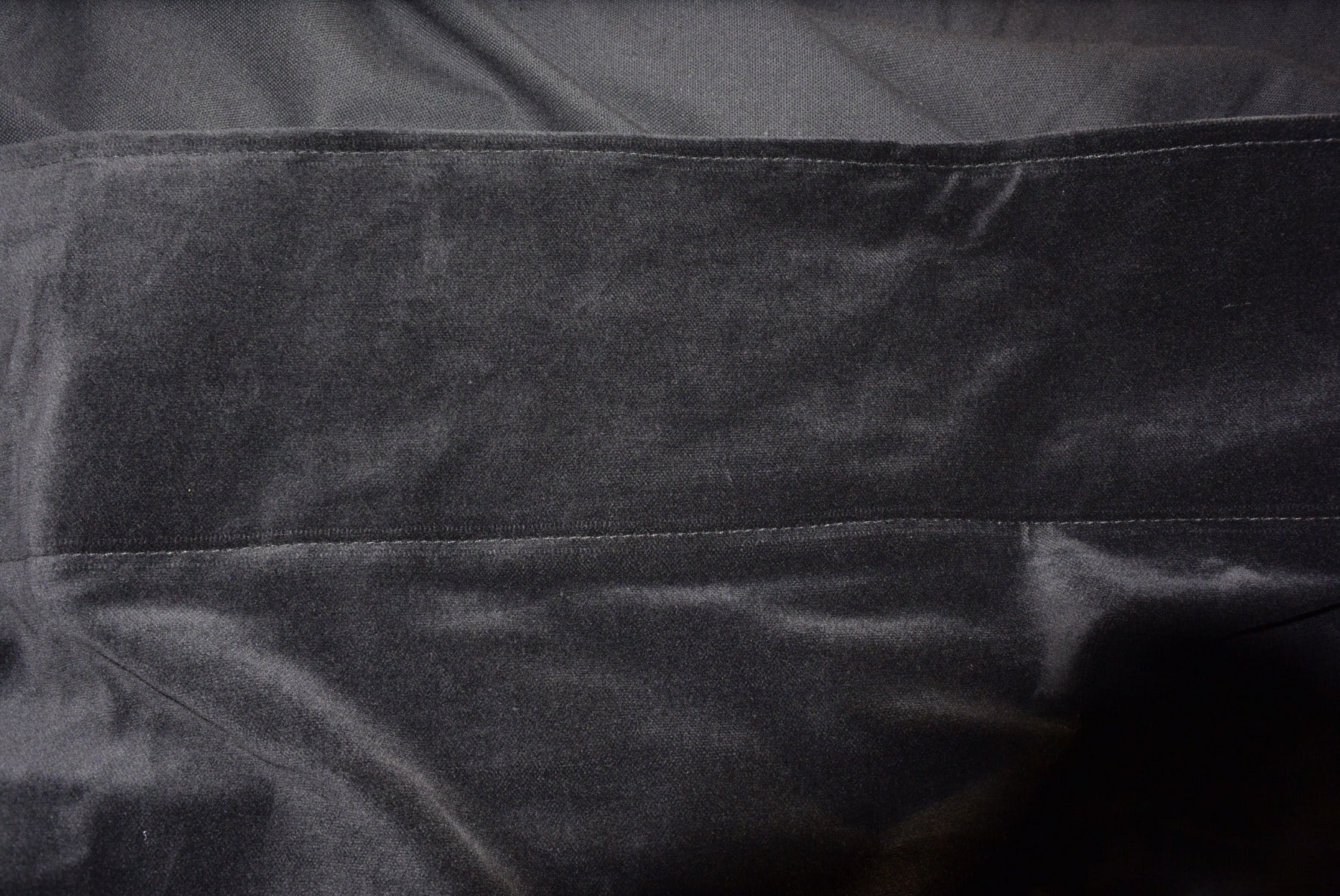 Black 4m drop x 3m width cotton velvet drape 365gsm Fire Retardant - Image 7