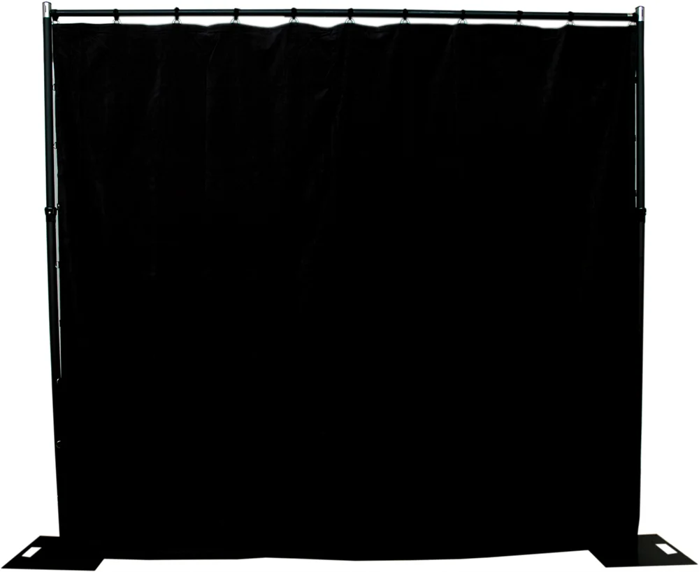6m drop x 3m black cotton velvet drape 365gsm Fire Retardant - Image 3