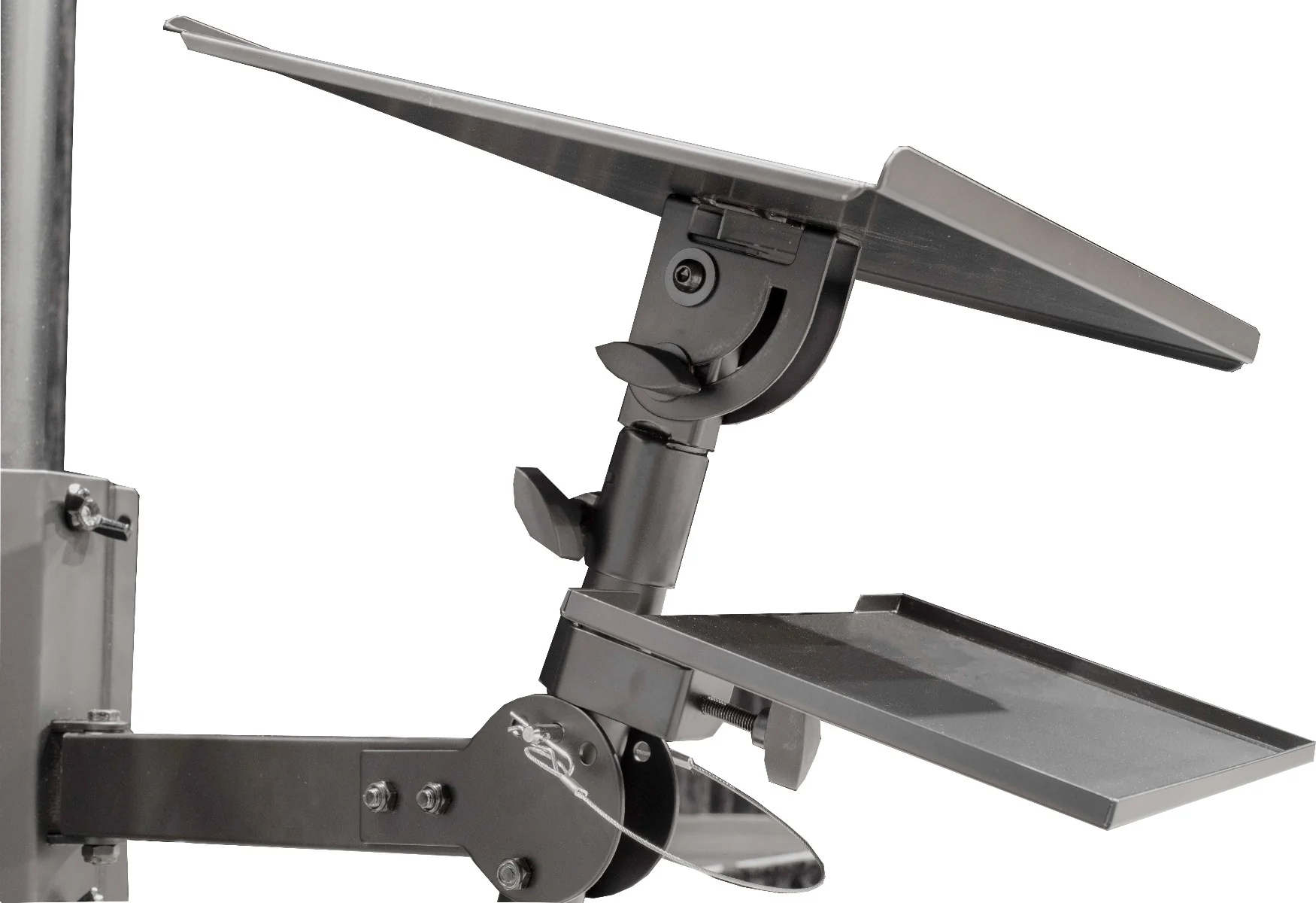 Adjustable Top Tray with tilt 35mm pole socket + wall/truss bracket with 50mm clamps - Image 15