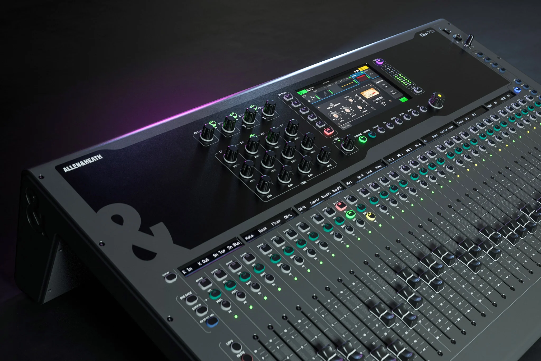Allen & Heath QU-7 QU 32ch 96kHz mixer, 33 faders, 32/20 local I/O, 6FX - Image 7