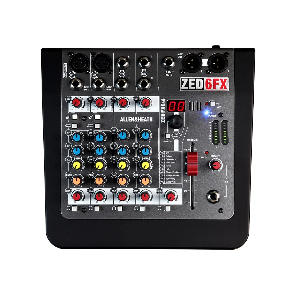 Allen & Heath ZED-6FX Compact 6-Input Analogue Mixer with FX - Image 5