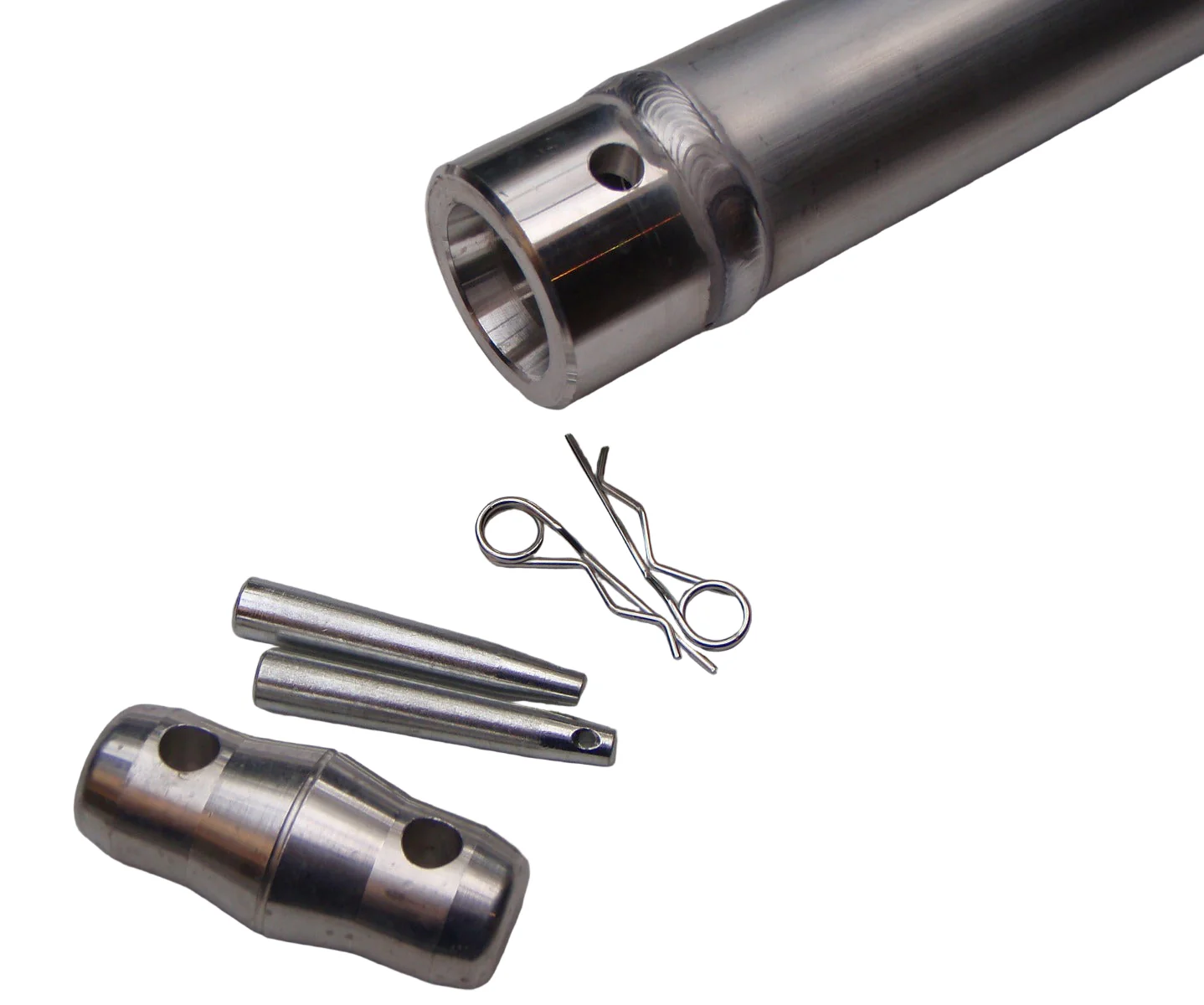 Aluminium 50mm pipe - 2m long with quick lock connector - Image 3