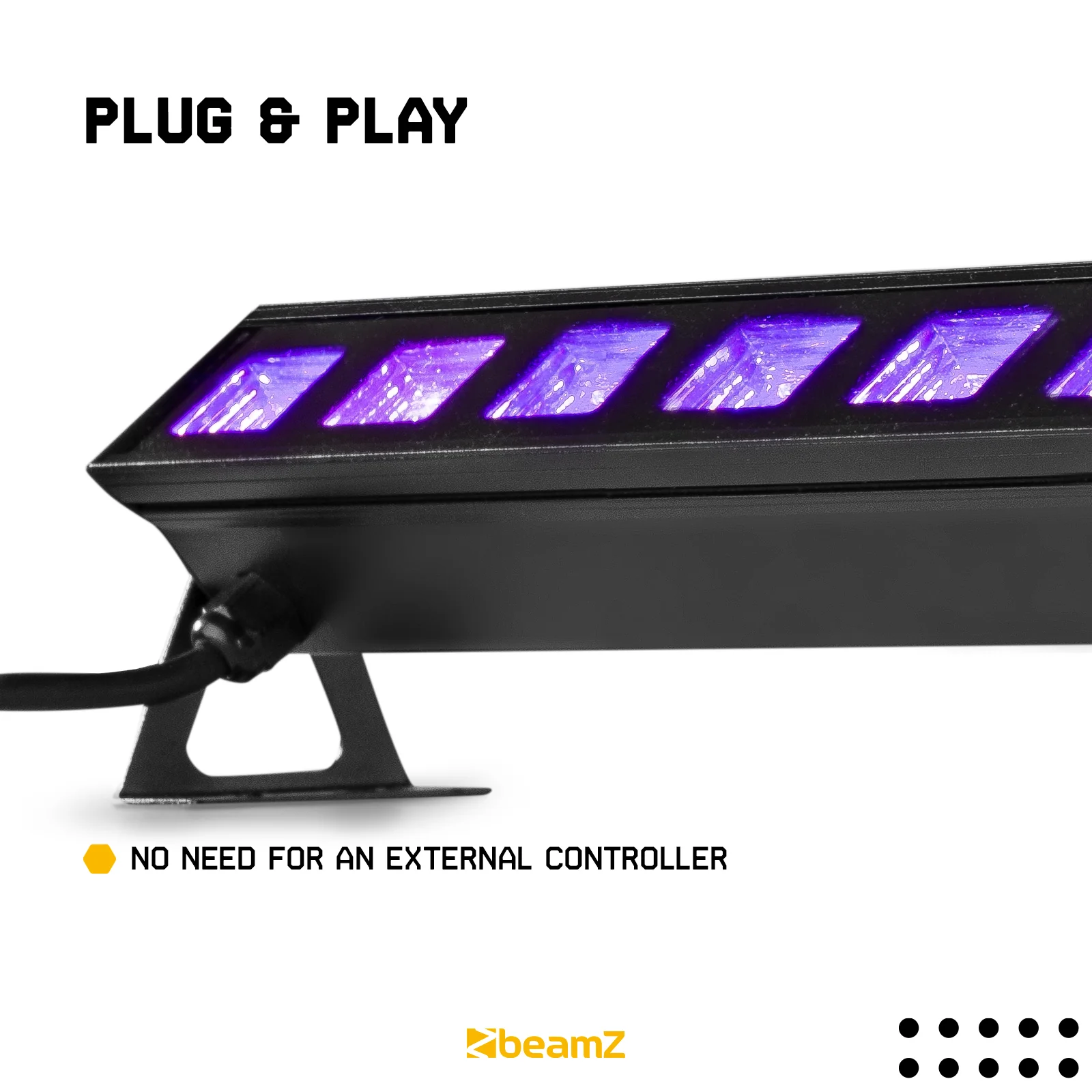 Beamz BUV123 LED UV Bar 12 x 3W - Image 4