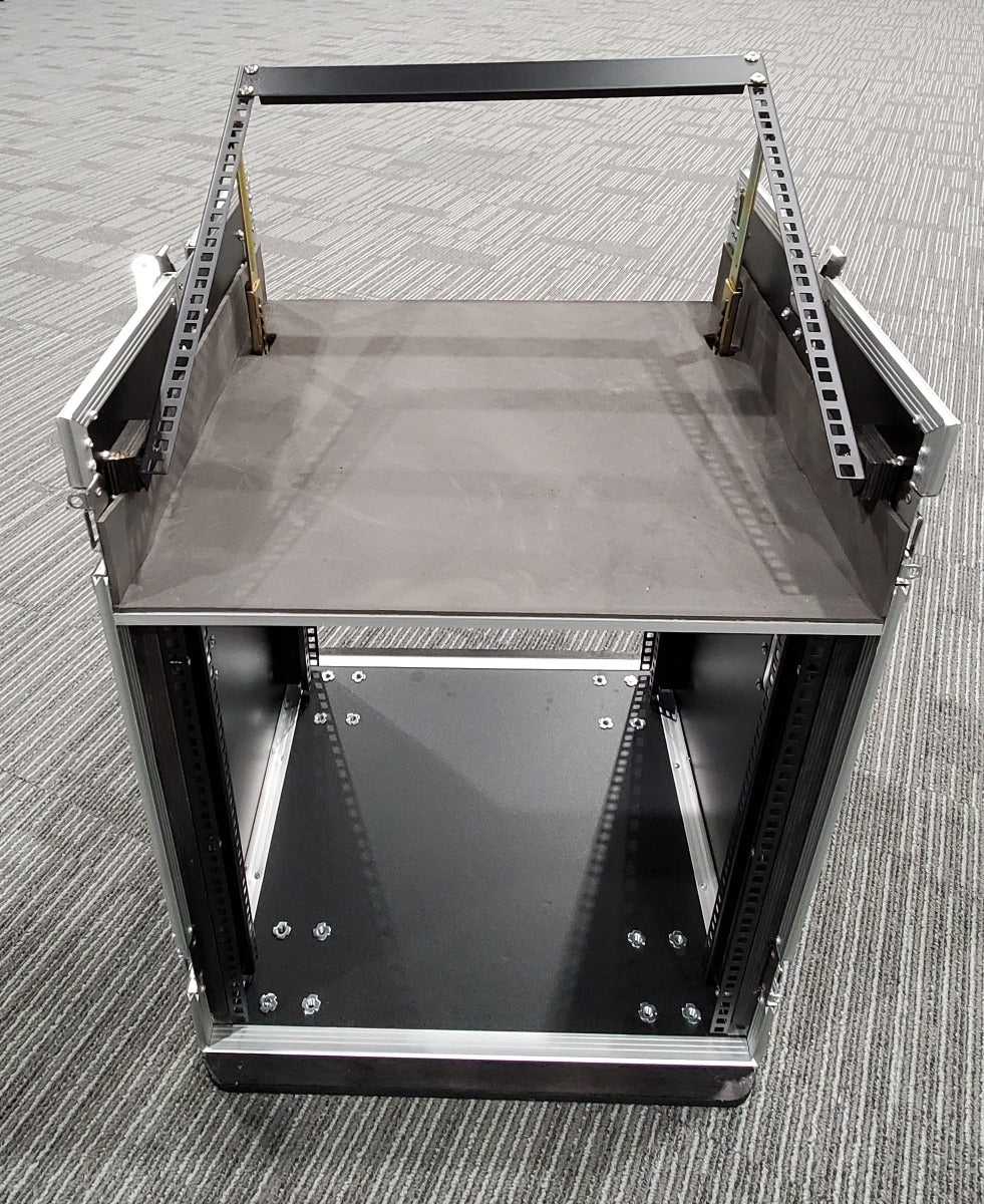 CaseToGo 19" 12U amp / digital mixer slanted flight road case, Fits Yamaha TF1 or Midas M32R mixer - Image 4