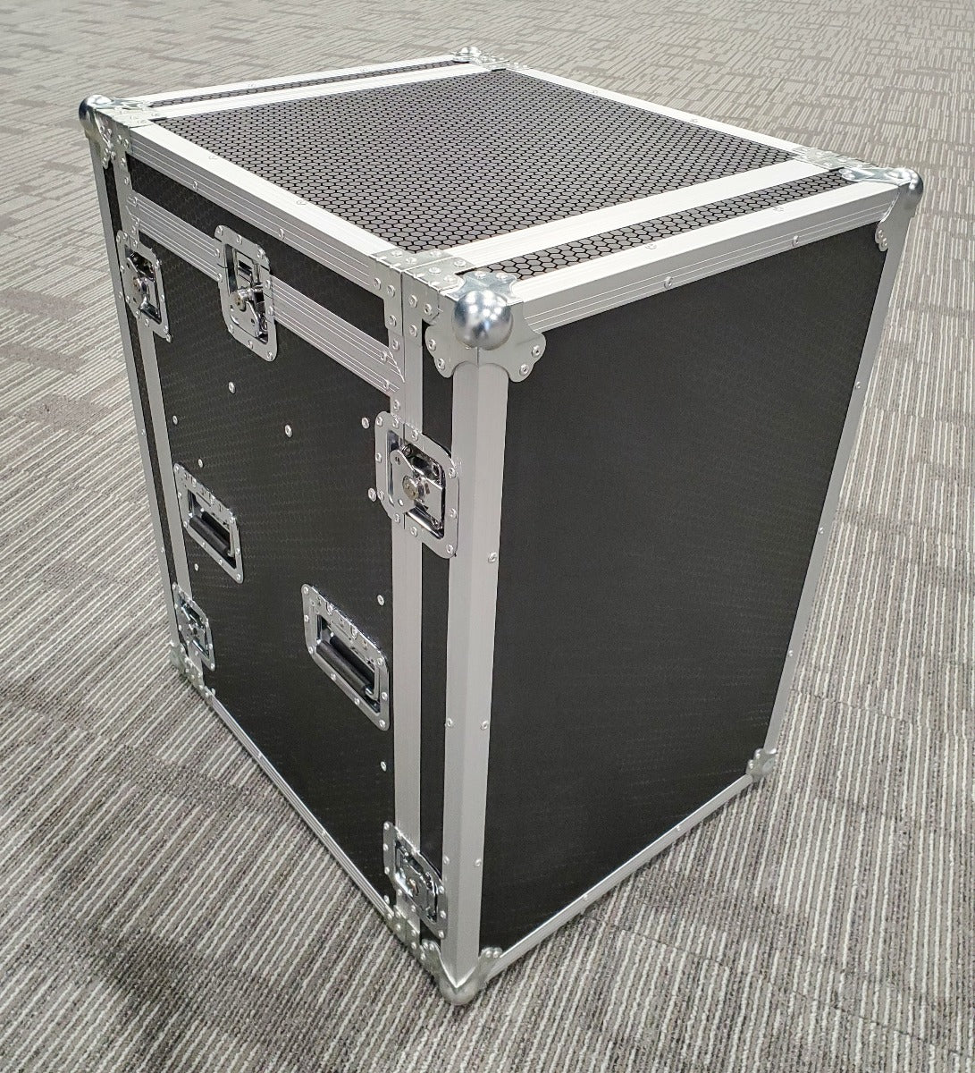CaseToGo 19" 12U amp / digital mixer slanted flight road case, Fits Yamaha TF1 or Midas M32R mixer - Image 6