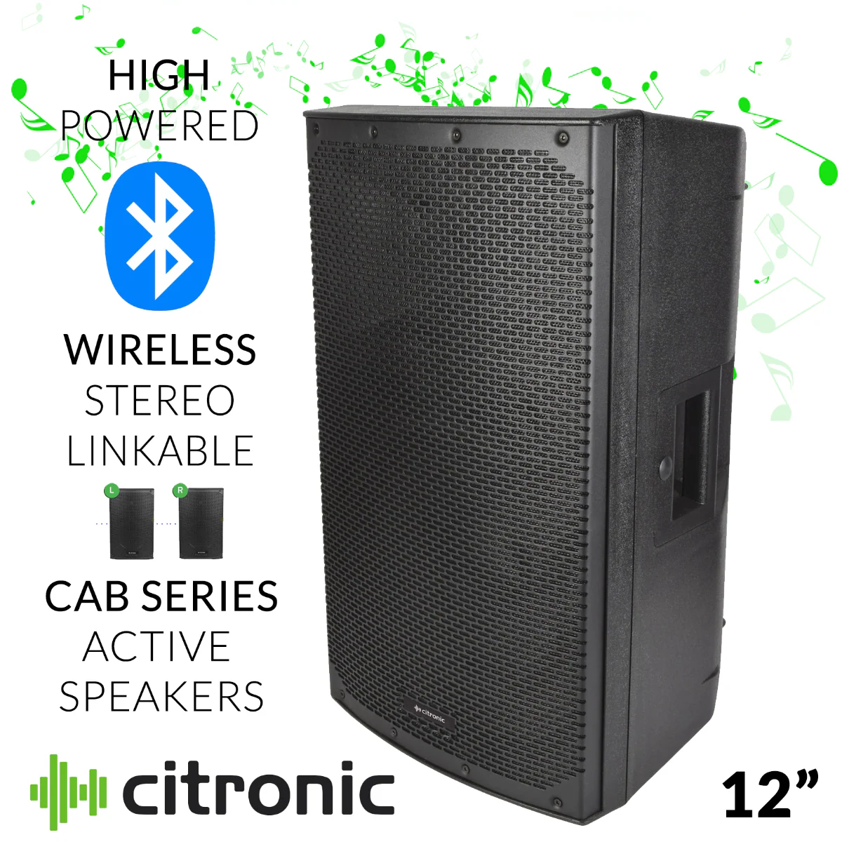 CITRONIC 12 ACTIVE 12" SPEAKER WITH BLUETOOTH STEREO LINK - Image 9