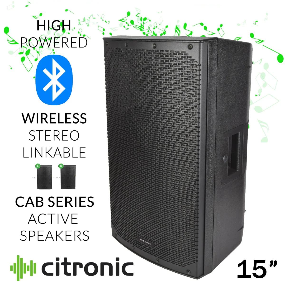 CITRONIC 15 ACTIVE 15" SPEAKER WITH BLUETOOTH STEREO LINK - Image 10