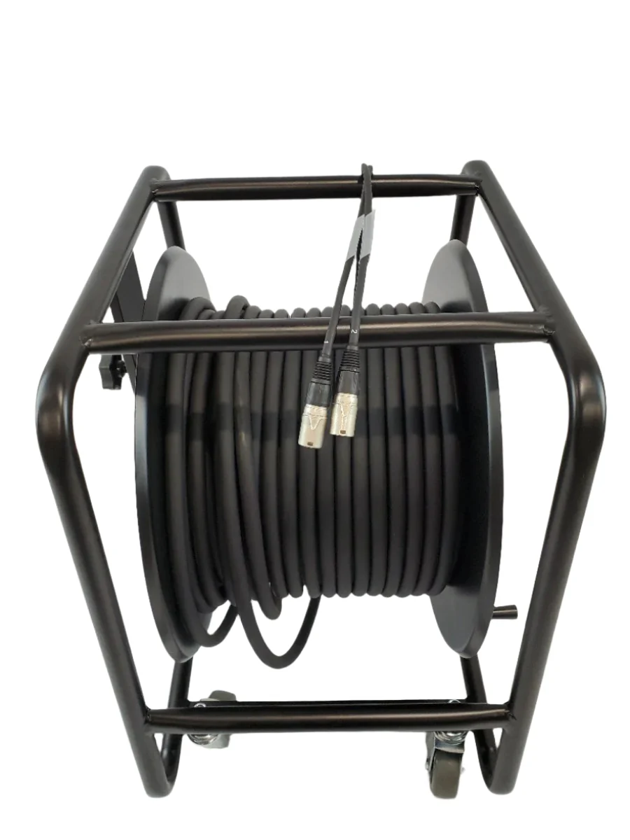 DUAL Tour-Grade Ruggedised Cat6 SF/UTP Network Cable 50m roll RJ45 Neutrik on steel reel on castors - Image 4