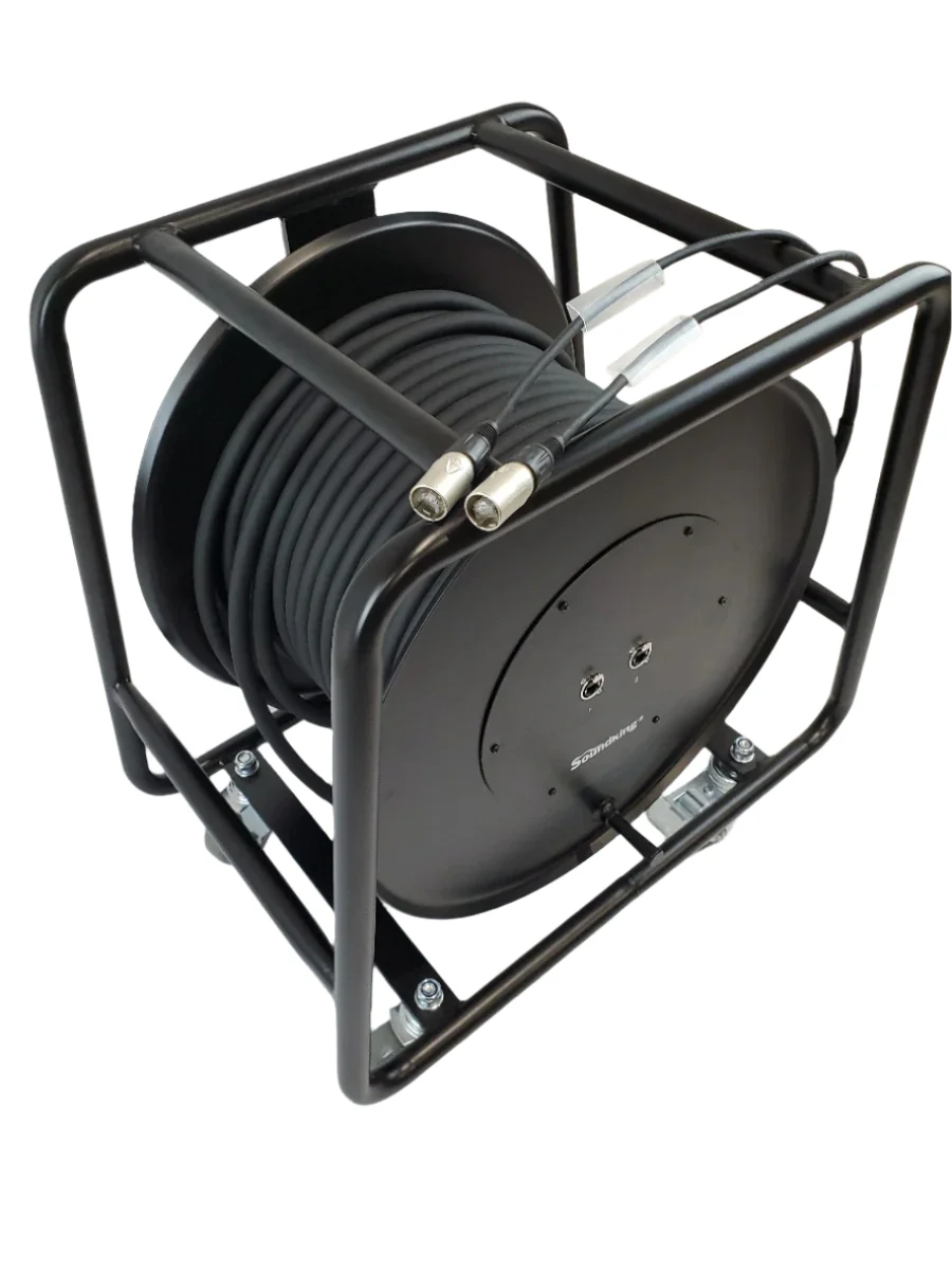 DUAL Tour-Grade Ruggedised Cat6 SF/UTP Network Cable 50m roll RJ45 Neutrik on steel reel on castors - Image 6