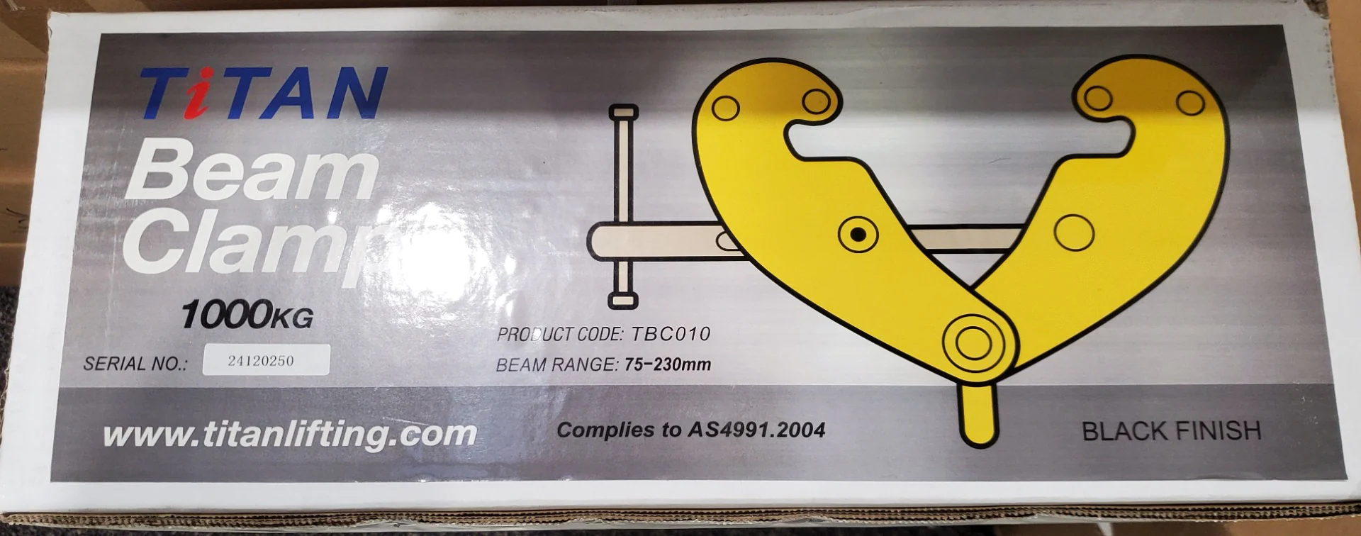 Black girder clamp Titan 1T 1 tonne / I-beam anchor - Image 4