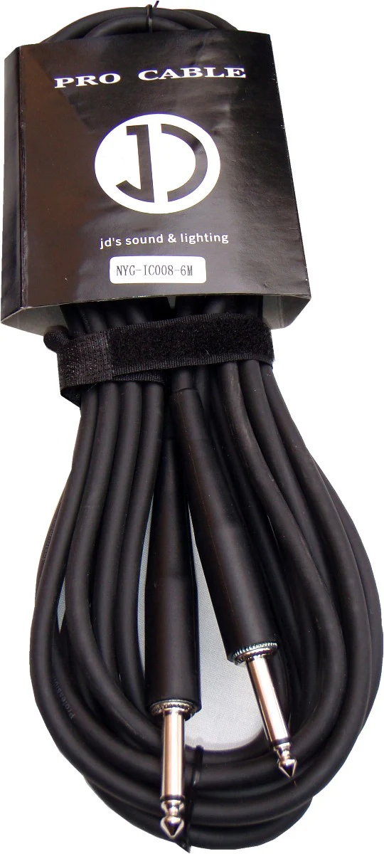 Guitar cable - 1/4in 6.35mm TS Mono -6m IC008-6m