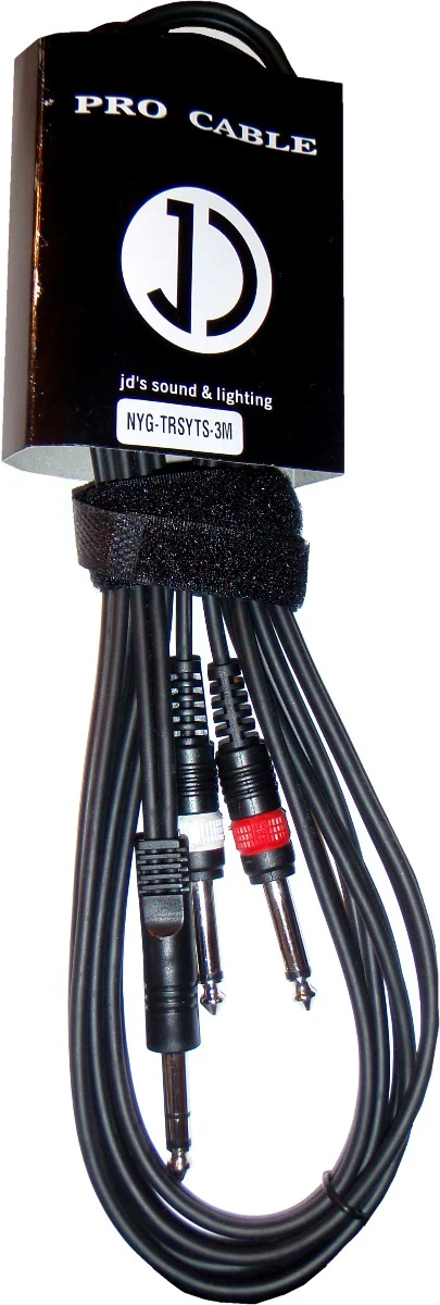 Insert lead, dual Jack to TRS Jack - 3m