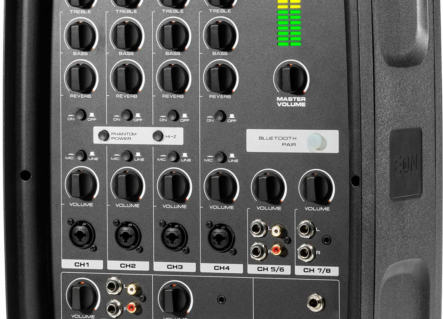 JBL Eon208p 8" PA System with 8 channel mixer and bluetooth + BONUS speaker stands - Image 6