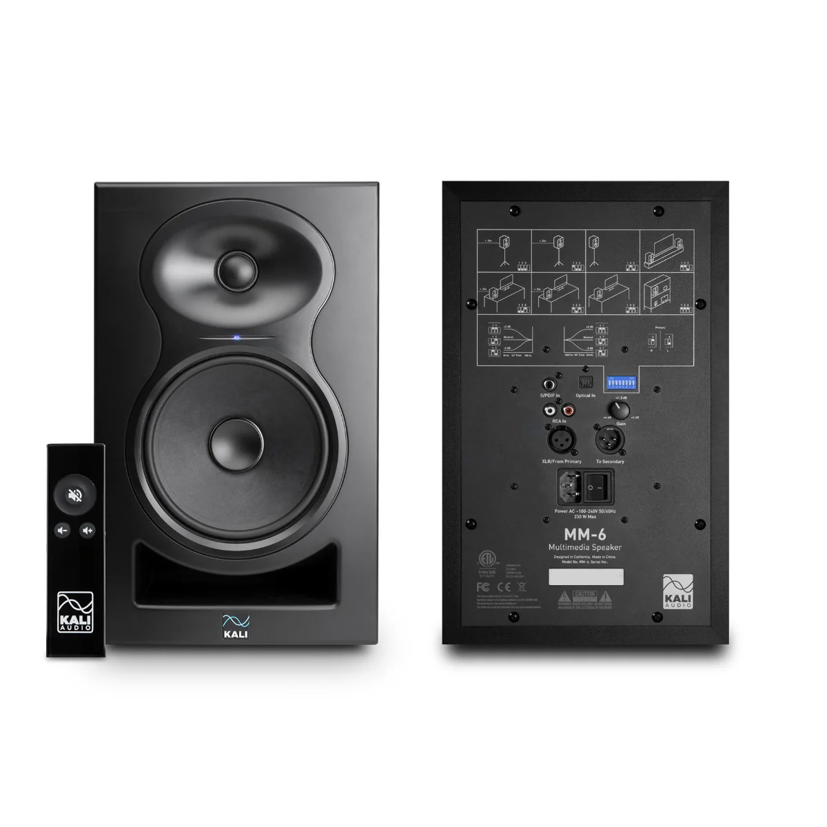 Kali Audio MM-6, Active Multimedia Speaker. 6.5" Woofer with 1" Soft Dome Tweeter w/Remote - Image 10