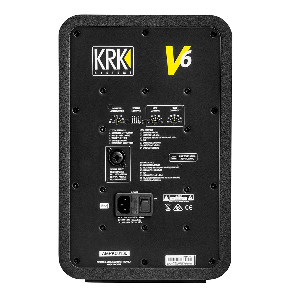 KRK V6 S4 Powered 6" Studio Monitors (Pair) - Image 3