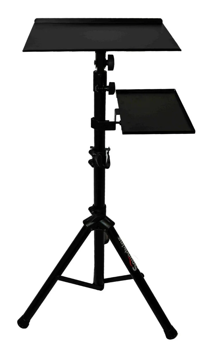Laptop Projector Tripod Stand Height & Tilt Removable Tray + Carry Bag + additional tray