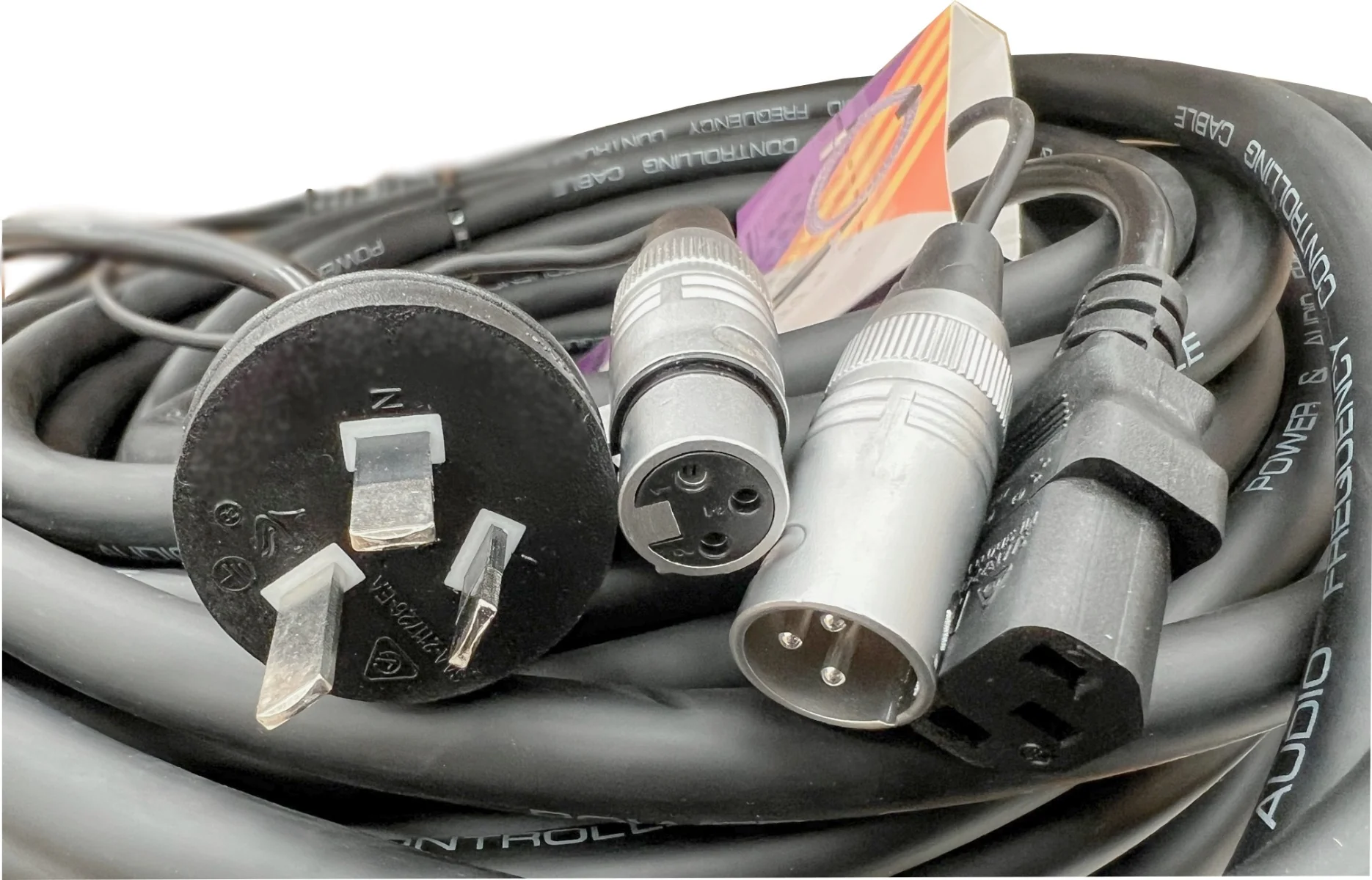 10m Signal Audio 3pin XLR / IEC Power Mains Cable - Image 2