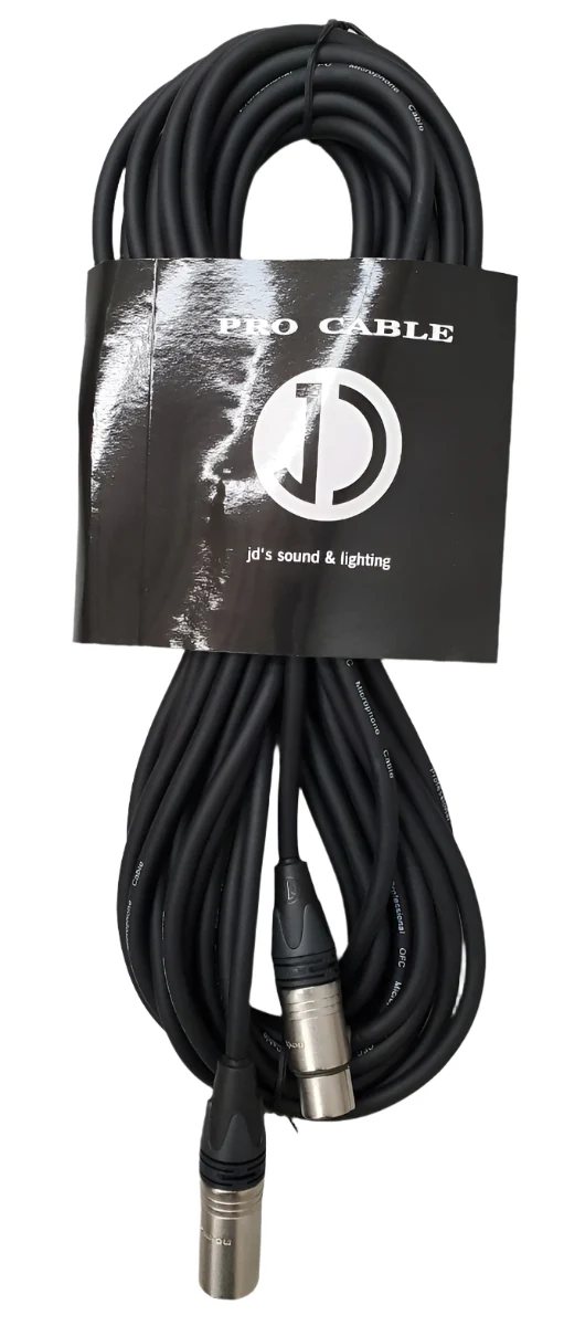 Microphone cable with NC3FXX NC3MXX  3pin XLR Neutrik connectors lengths from 2m to 10m