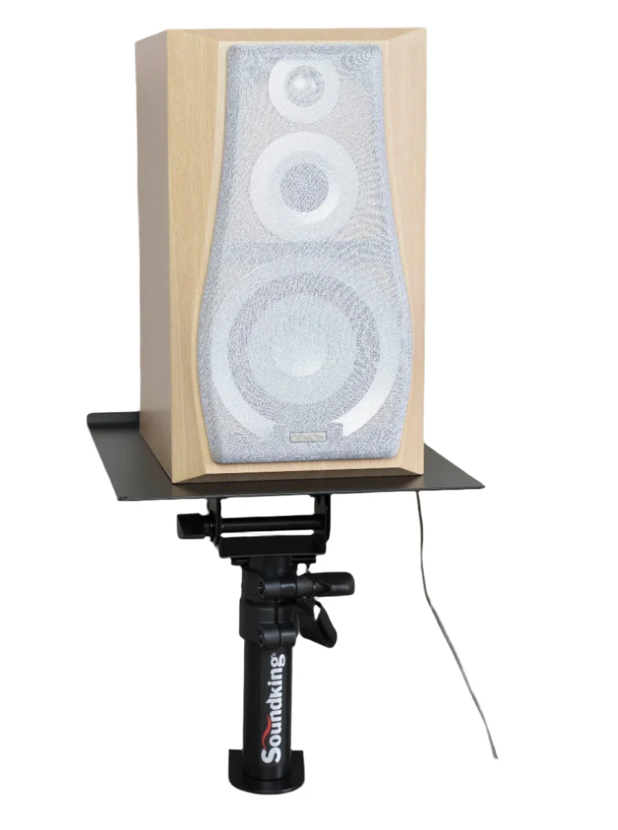PAIR OF TABLE TOP MONITOR STAND WITH TABLE CLAMP LARGE TRAY, DF147 - Image 10