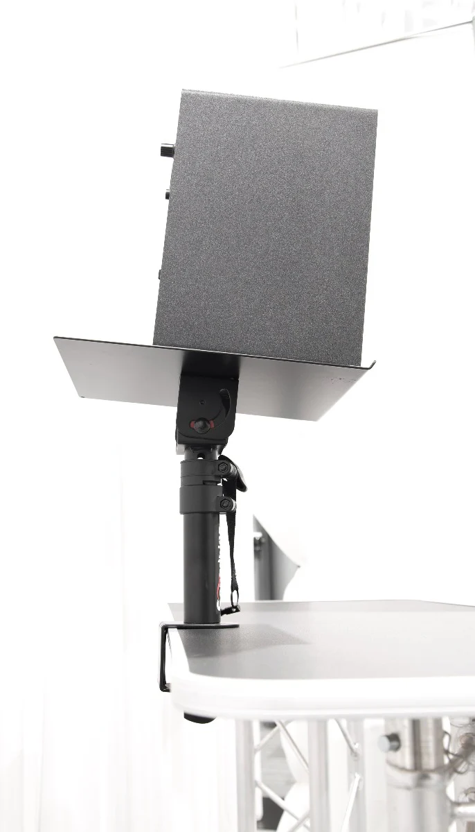 PAIR OF TABLE TOP MONITOR STAND WITH TABLE CLAMP LARGE TRAY, DF147 - Image 6