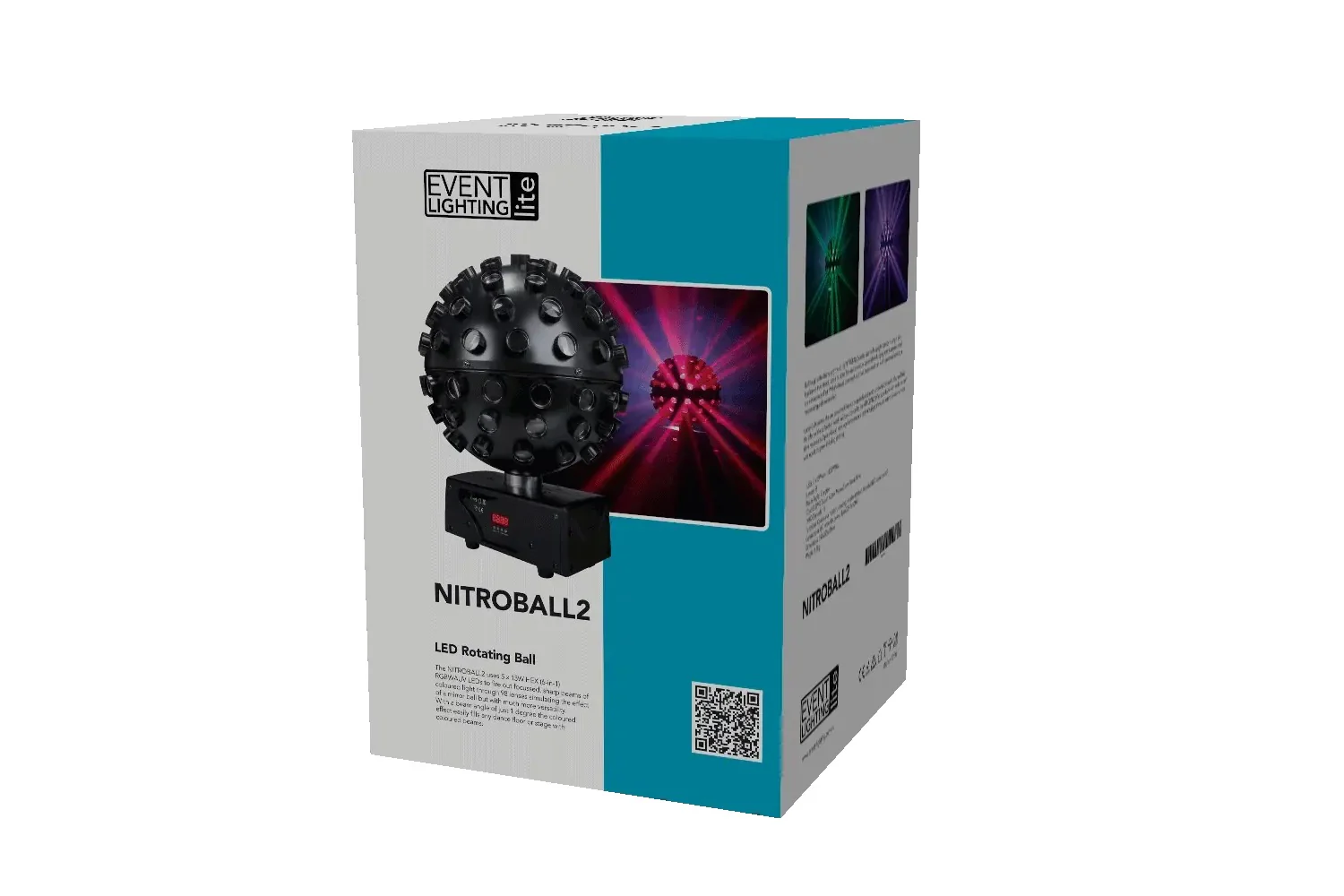NITROBALL2 - Spherical rotating effect light, 5 x 15W RGBWAUV LED - Image 8
