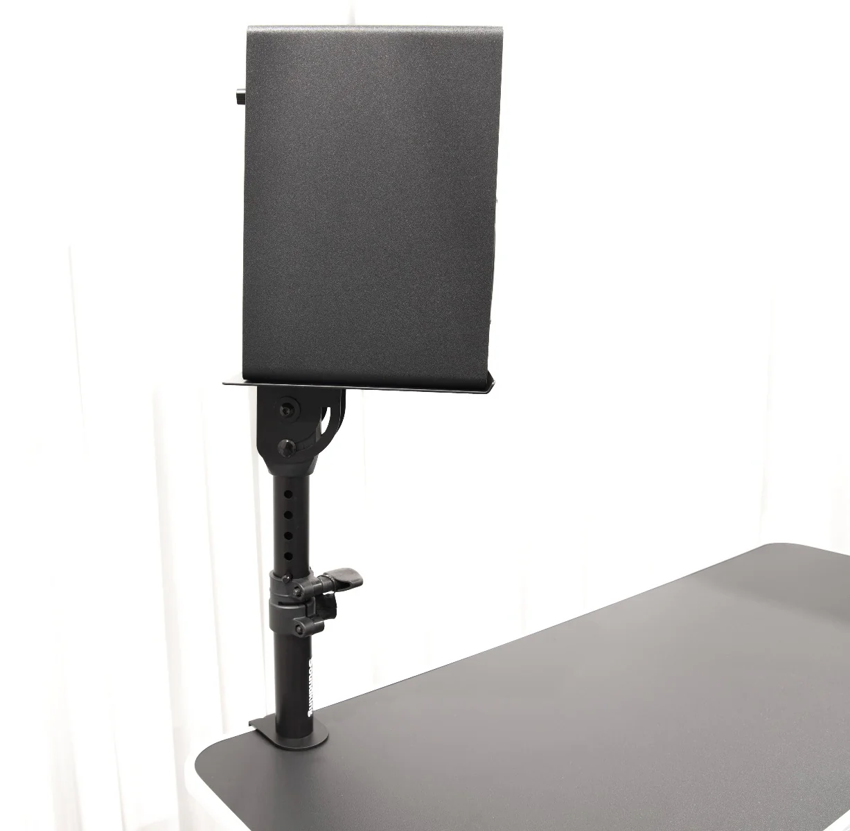 PAIR OF TABLE TOP MONITOR STAND WITH TABLE CLAMP SMALL TRAY - Image 4