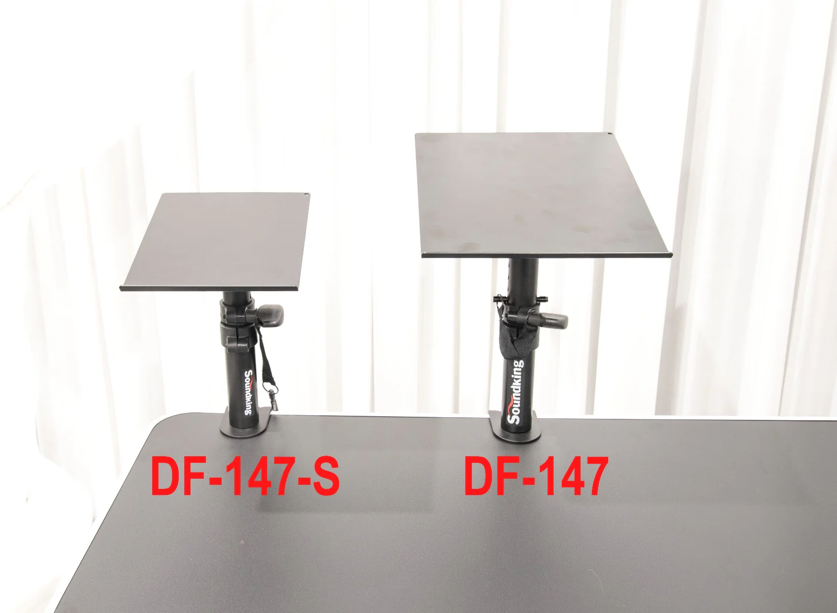 PAIR OF TABLE TOP MONITOR STAND WITH TABLE CLAMP SMALL TRAY - Image 7