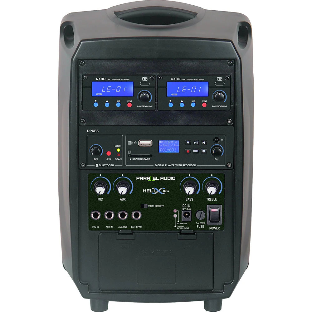 PARALLEL AUDIO HX-765 70WATTS PORTABLE PA SYSTEM WITH DUAL RECEIVER, BELTPACK AND HANDHELD TRANSMITTERS - Image 4