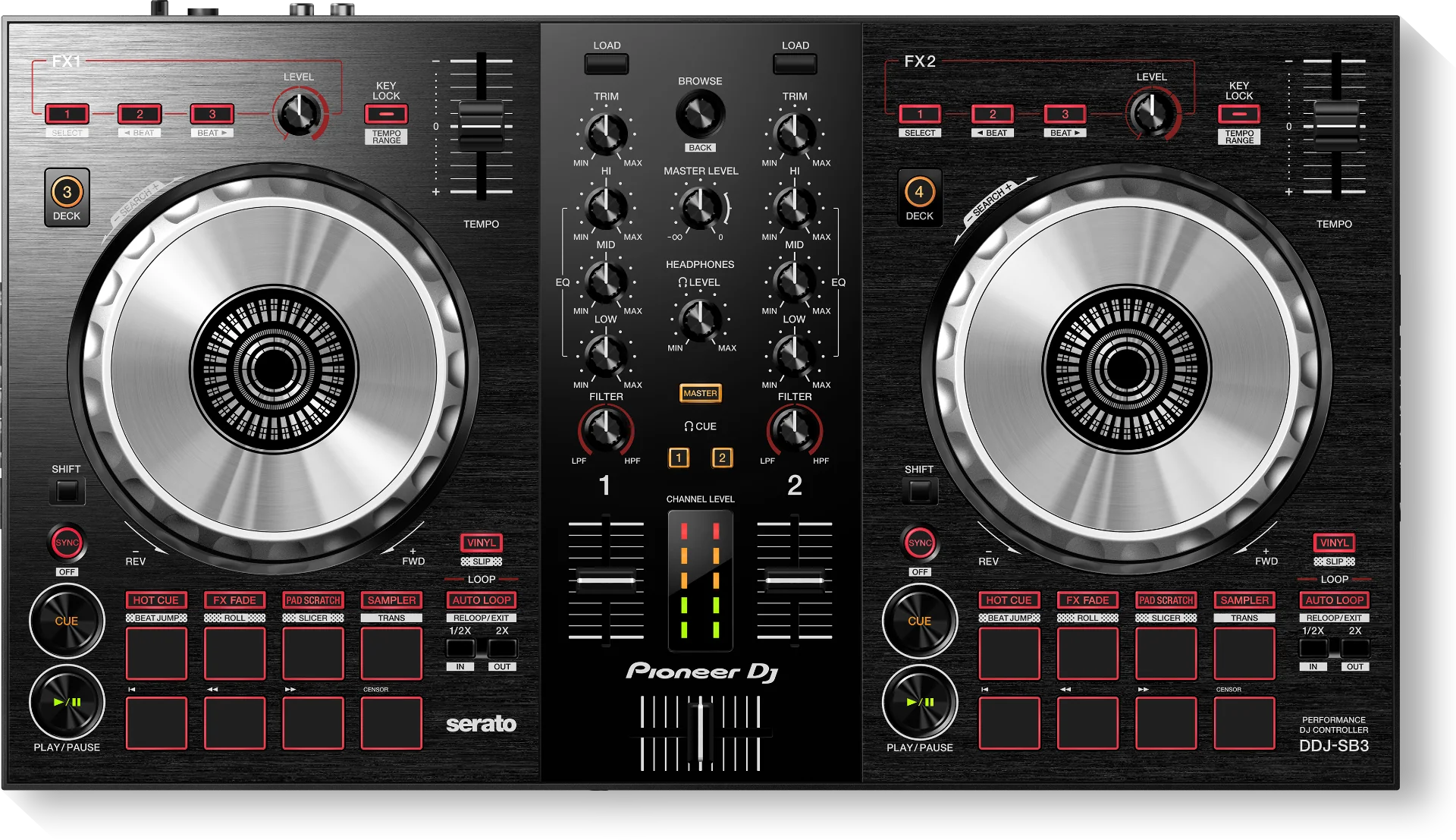 Pioneer DDJ-SB3 DJ 2 Channel Controller with table top stand DF146 - Image 5