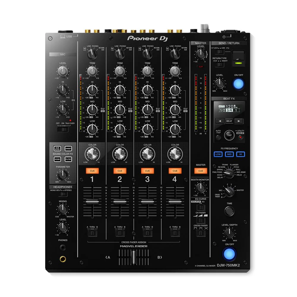 Pioneer DJ DJM-750MK2 4-channel mixer with club DNA