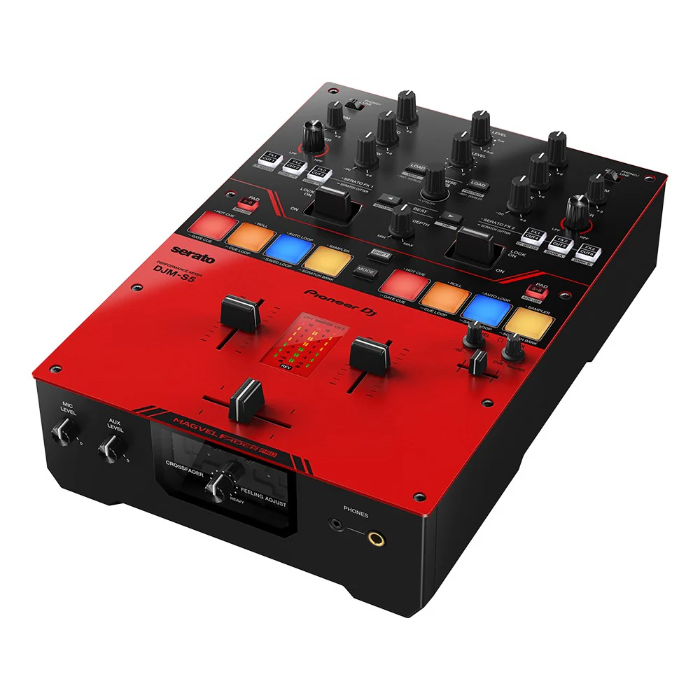 Pioneer DJ DJM-S5 Scratch-style 2-channel DJ mixer (gloss red) - Image 4