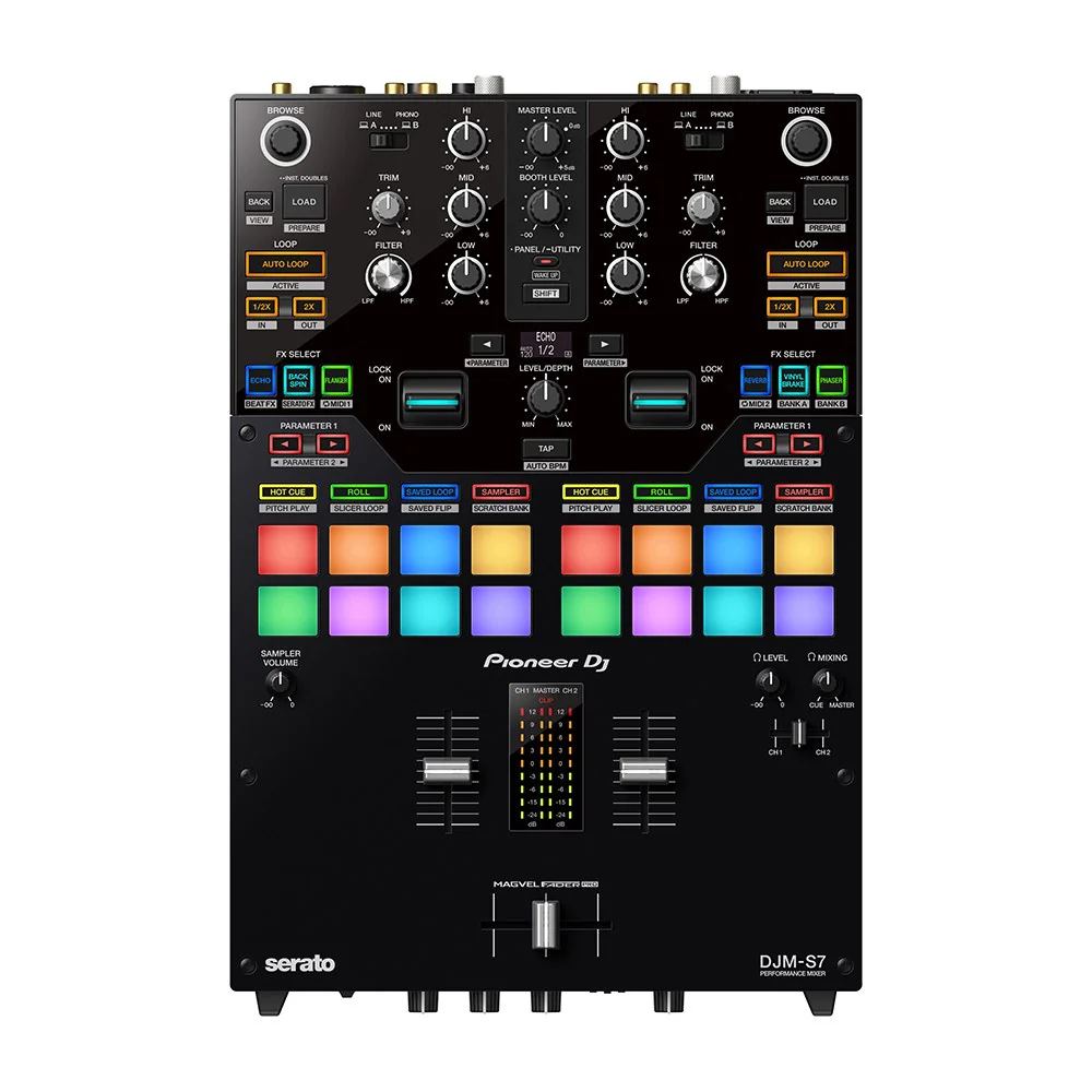 Pioneer DJ DJM-S7 Scratch-Style 2-Channel Performance DJ Mixer