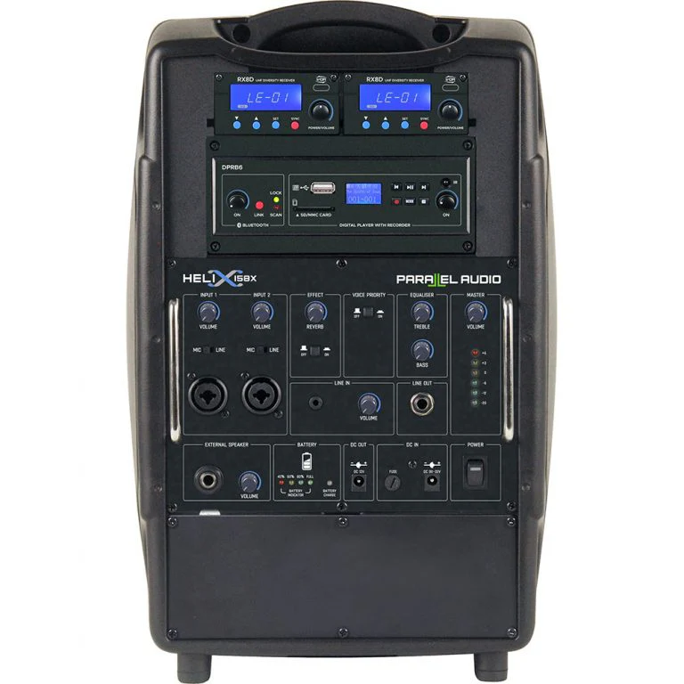 PR Helix HX-158X 150W battery portable PA dual wireless mics + Bluetooth module - Image 6
