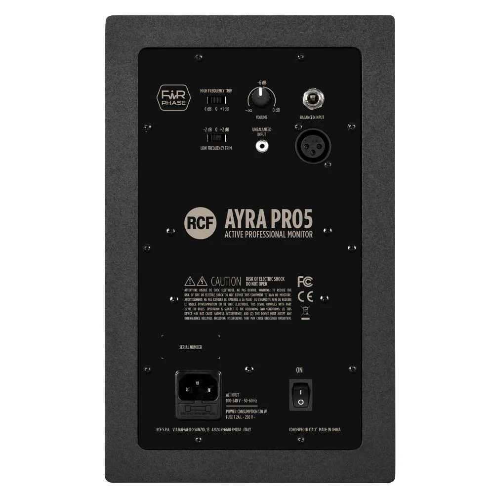 RCF AYRA PRO5 PROFESSIONAL ACTIVE TWO-WAY STUDIO MONITORS - PAIR - Image 5