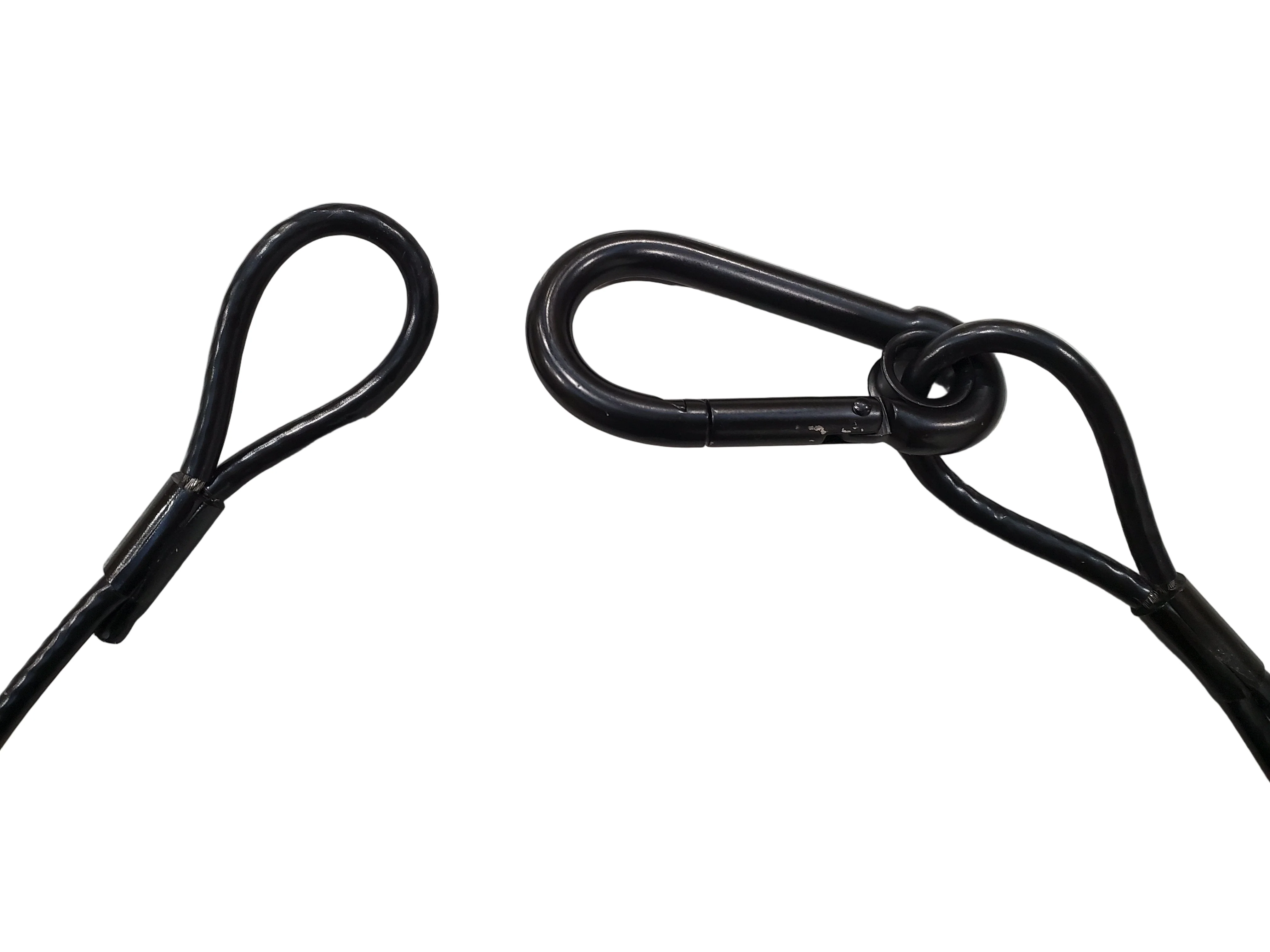 Safety Cable Black Wire 4mm x 800mm PVC coated SWL 80kg - Image 3
