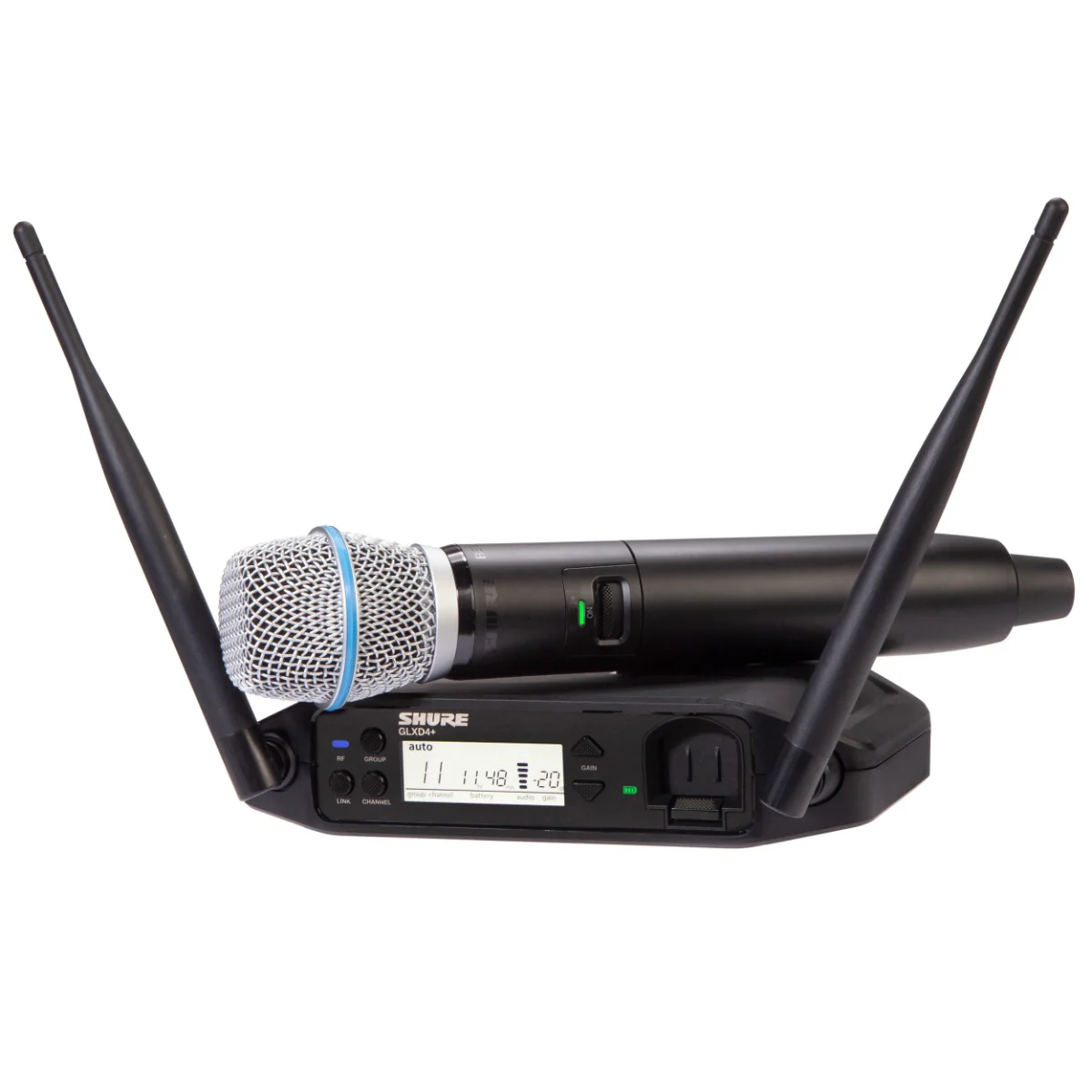SHURE GLXD24+ BETA87A WIRELESS DIGITAL HANDHELD SYSTEM: 2.4GHZ and 5.8GHz