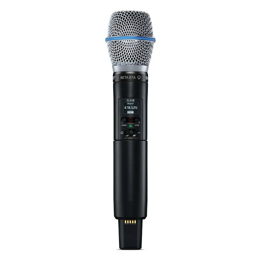 Shure SLX-D System with SLXD2/Beta87 Handheld Transmitter and SLXD4 Digital Wireless Receiver - Image 2