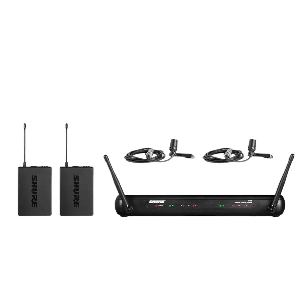 SHURE SVX188/CVL DUAL LAPEL WIRELESS MICROPHONE SYSTEM
