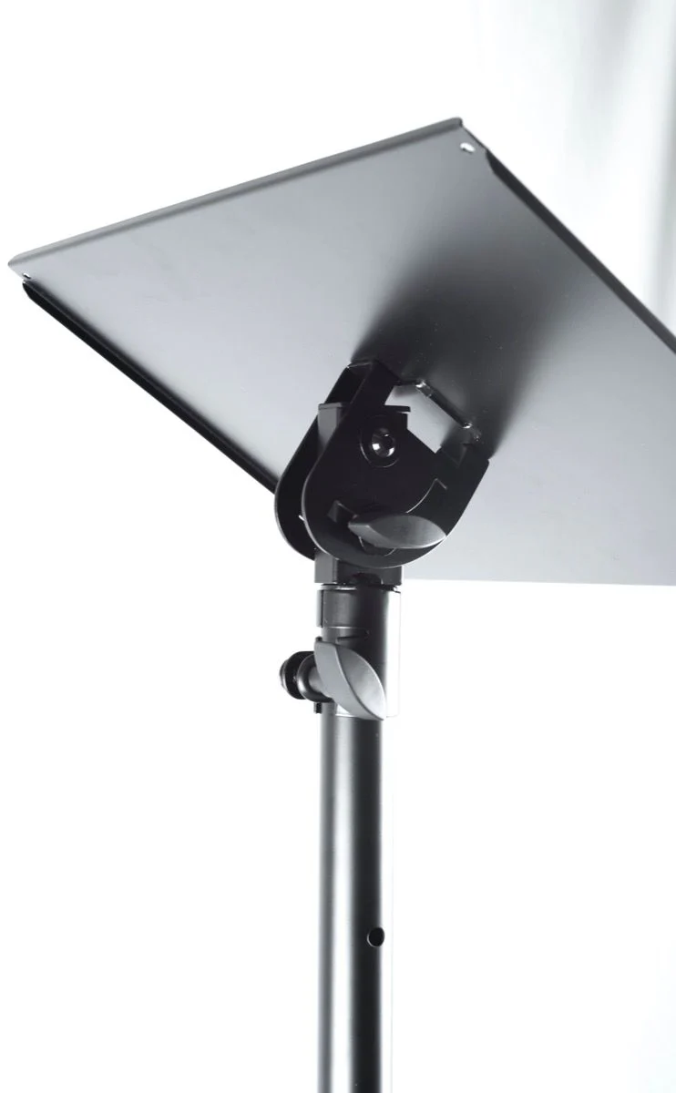Studio monitor stand with large top tray and steel base plate - Image 4