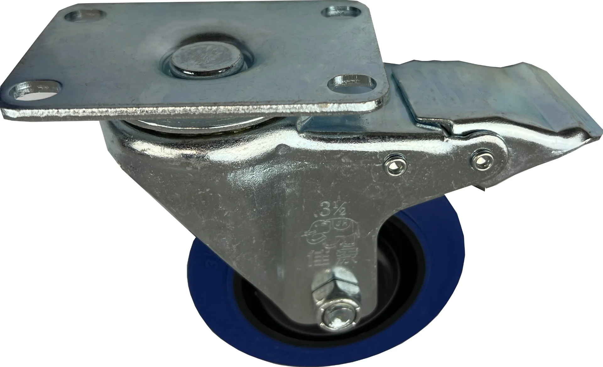 Swivel caster with blue wheel kit - set of 4 - Image 3