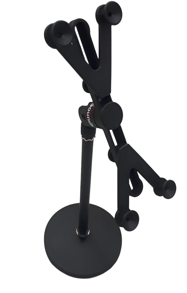 Tabletop desktop short boom stand with universal iPad tablet holder - Image 3