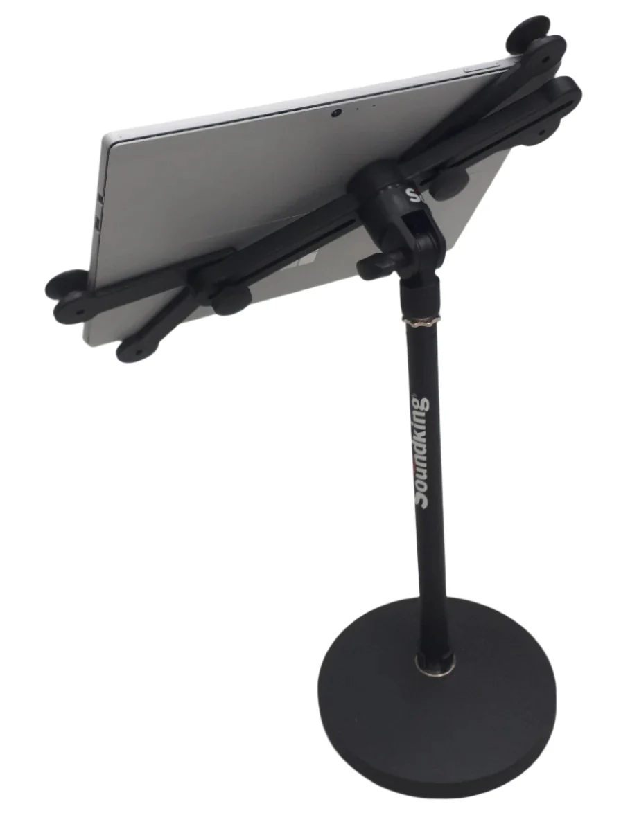 Tabletop desktop short boom stand with universal iPad tablet holder - Image 9