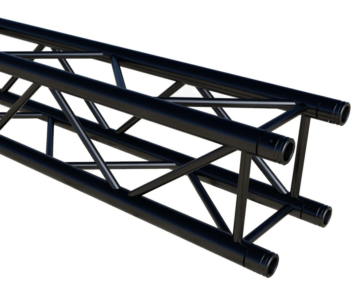 Black upright stand on wheels, 290mm 1.5m BOX truss - Image 3