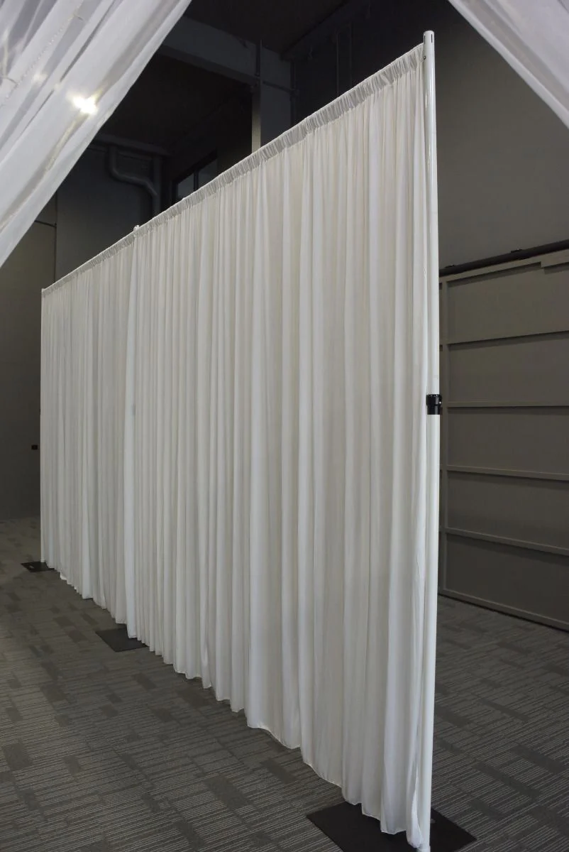 White silk drape 3m drop x 6m wide - Image 2