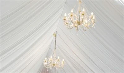 White silk drape 4m drop x 6m wide - Image 3