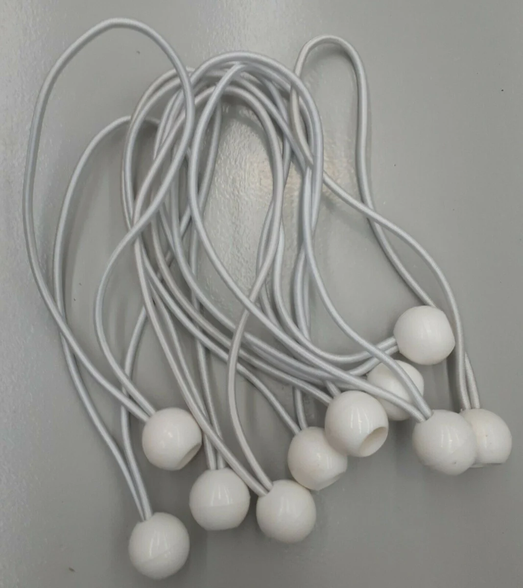 WHITE Tarp / Canopy / Banner Straps - 10 Pack