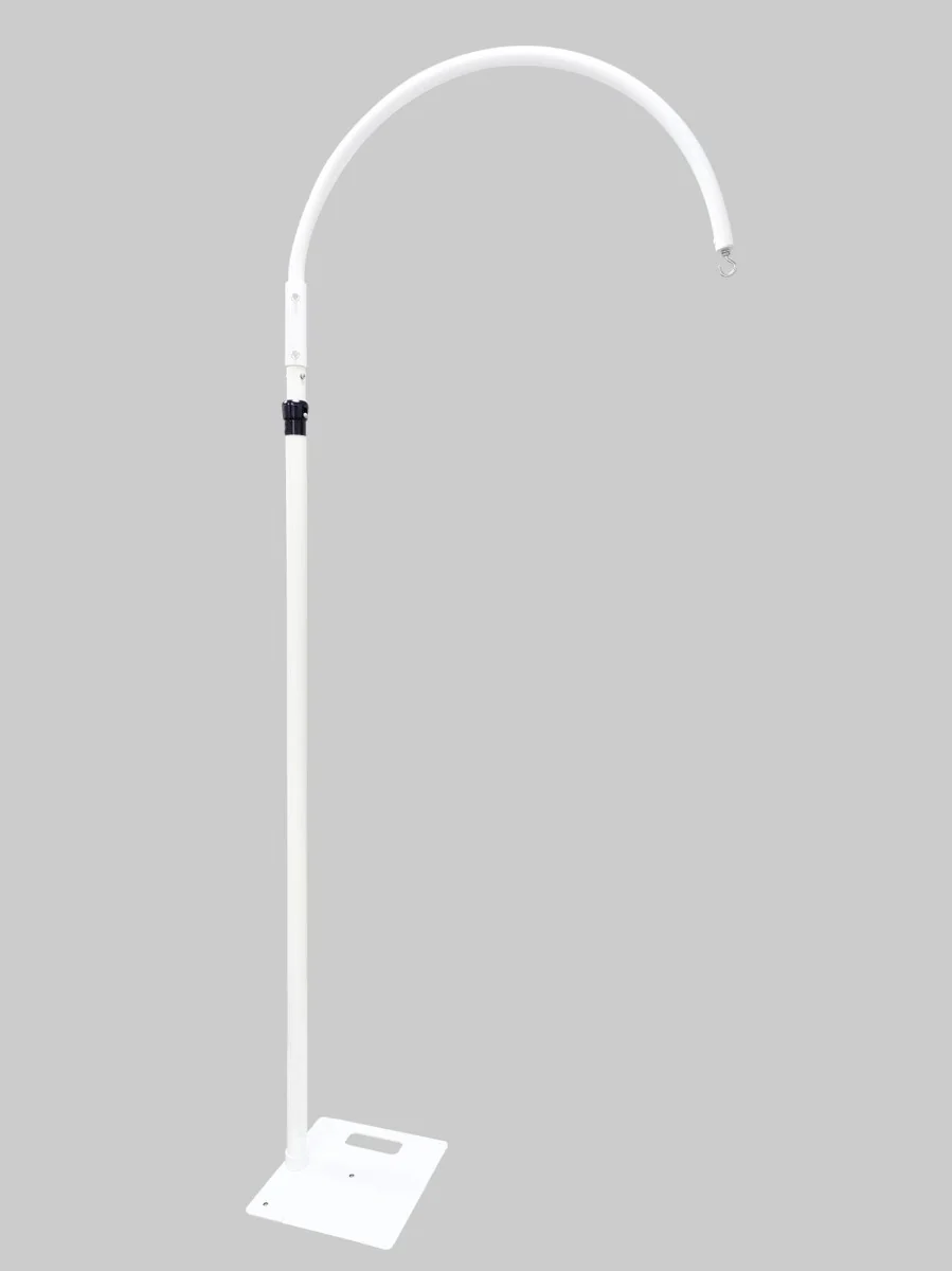 White telescopic chandelier / mirror ball stand - 4.8m max height - Image 6